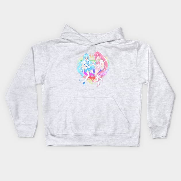 Cure Marine & Cure Blossom Kids Hoodie by tallesrodrigues